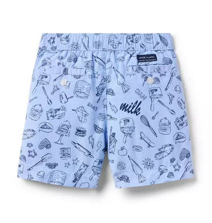 Milk Bar x Janie and Jack Oxford Pull-On Short