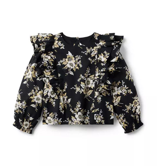 Floral Ruffle Top