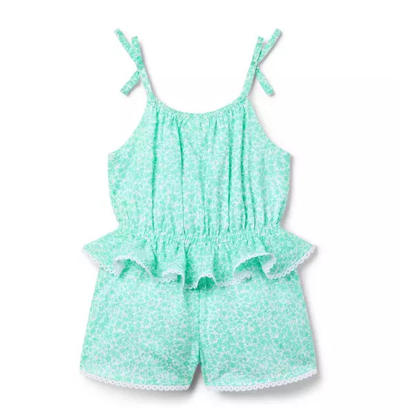 Ditsy Floral Peplum Romper