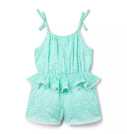 Ditsy Floral Peplum Romper