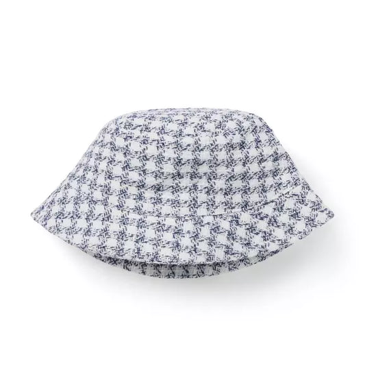 Houndstooth Tweed Bucket Hat