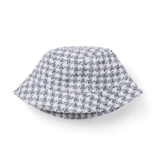 Houndstooth Tweed Bucket Hat