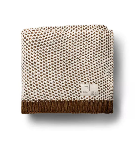 Honeycomb Brown Baby Blanket