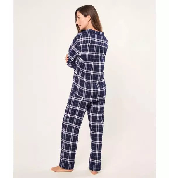 Women's Brushed Twill Pajamas in Oxford Tartan