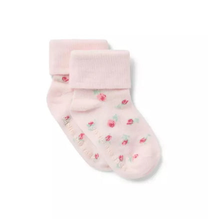 Baby Floral Foldover Sock