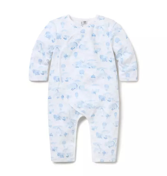 Baby Animal Friends Toile Wrap One-Piece