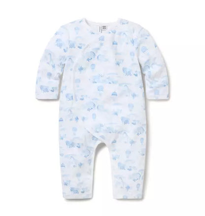 Baby Animal Friends Toile Wrap One-Piece
