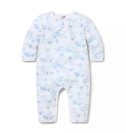 Baby Animal Friends Toile Wrap One-Piece