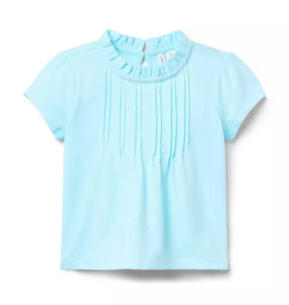 Pintuck Ruffle Top