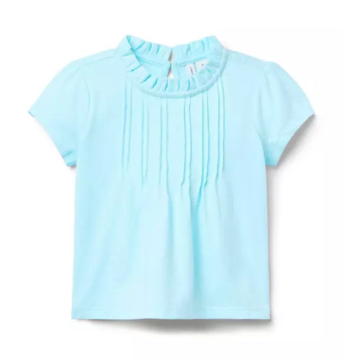 Pintuck Ruffle Top