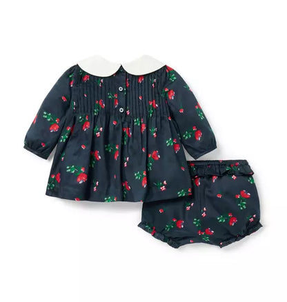 Baby Floral Pintuck Matching Set