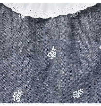 Baby Floral Linen-Cotton Matching Set