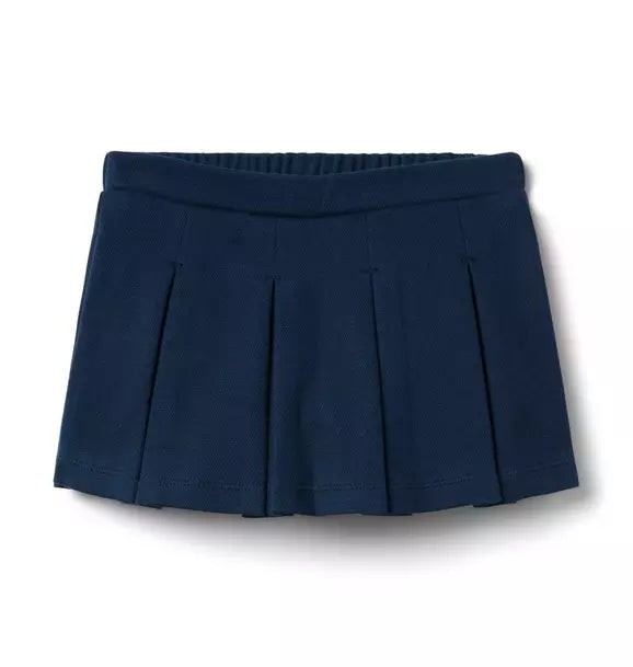 The Pleated Pique Skort