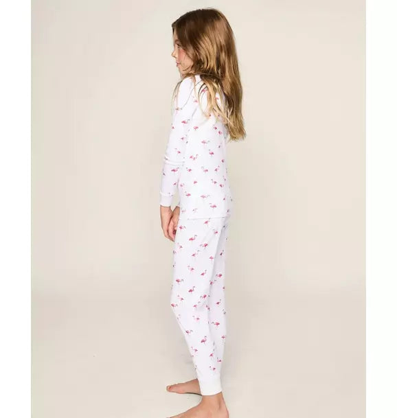 Kids Pima Snug Fit Pajama Set in Flamingos