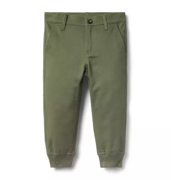 The Button Twill Jogger