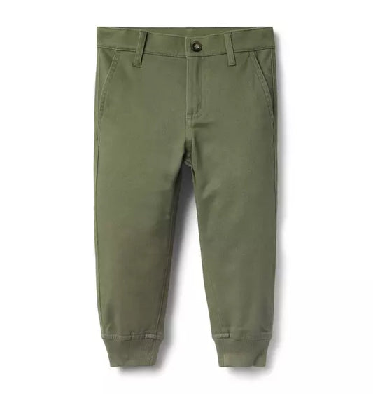 The Button Twill Jogger