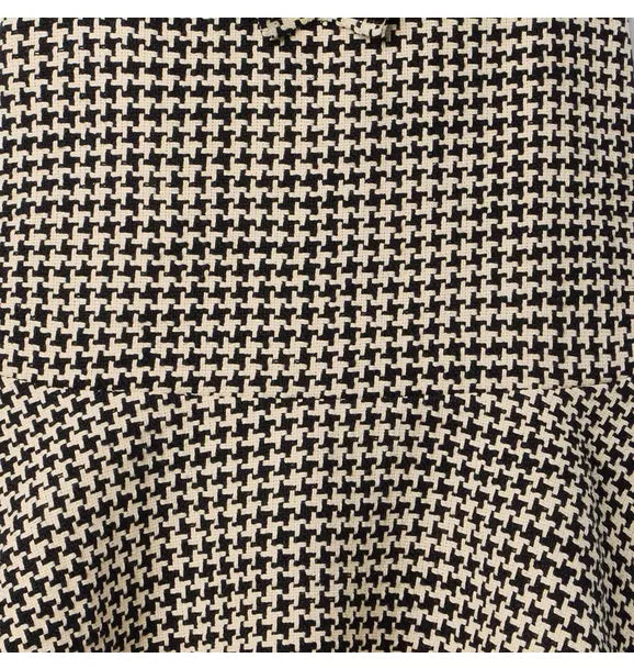 Houndstooth Tweed Dropwaist Dress