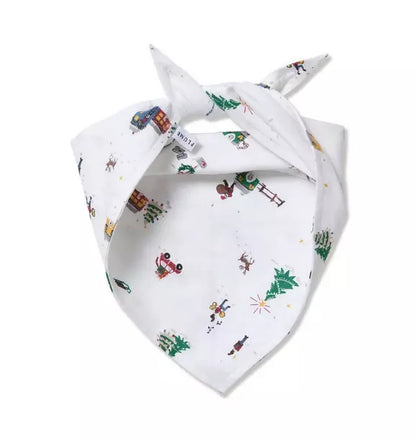 Dog Twill Bandana in Holiday Town