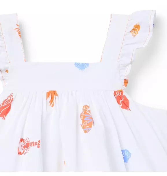 Ocean Icon Flutter Sleeve Top