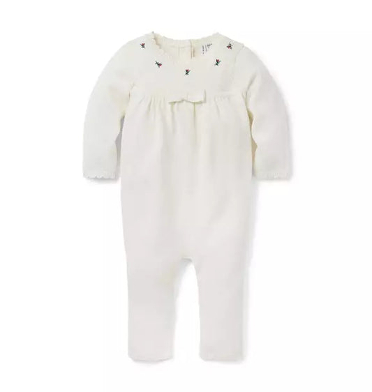 Baby Embroidered Floral One-Piece