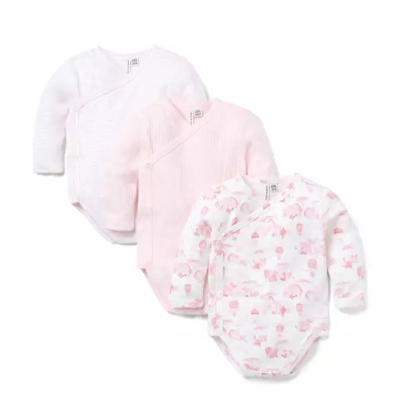 Baby Wrap Bodysuit 3-Pack
