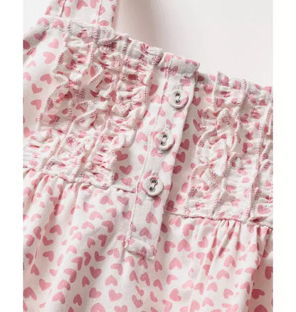 Girls Charlotte Short Set in Sweethearts