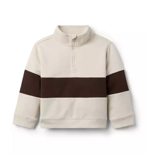 Stripe Half Zip Sweatshirt