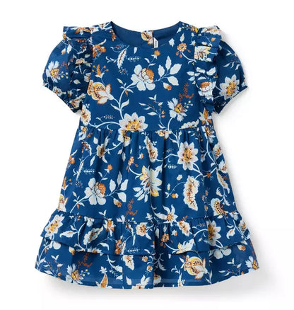 Paisley Floral Ruffle Dress