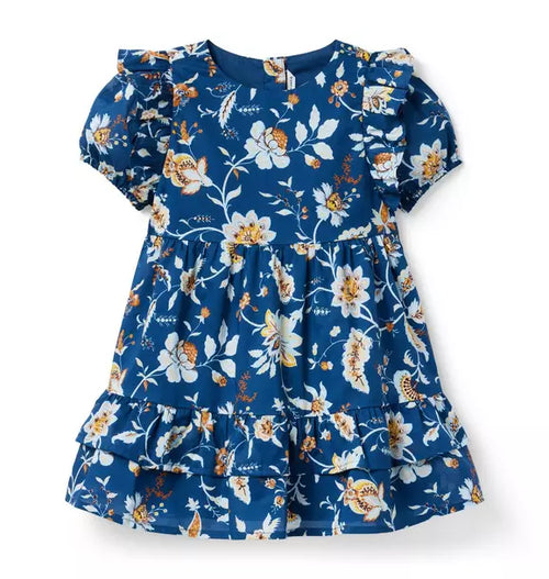 Paisley Floral Ruffle Dress