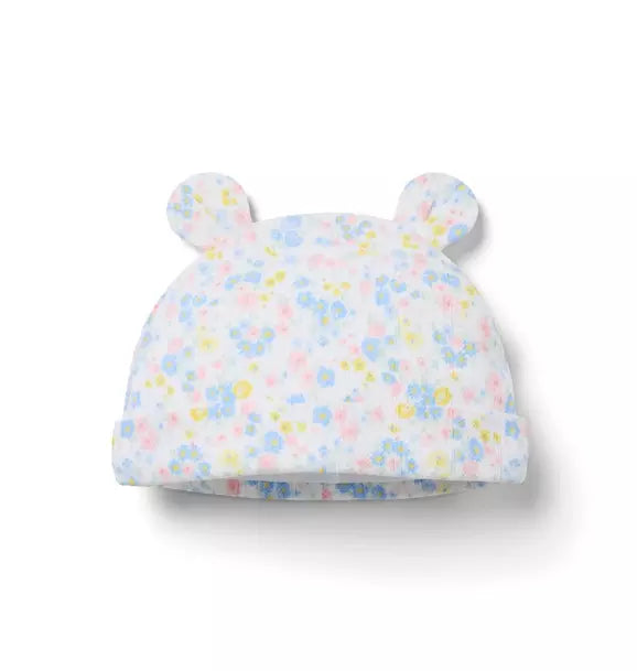 Baby Floral Bear Ear Beanie