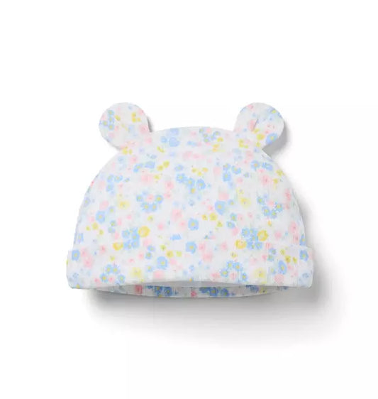 Baby Floral Bear Ear Beanie