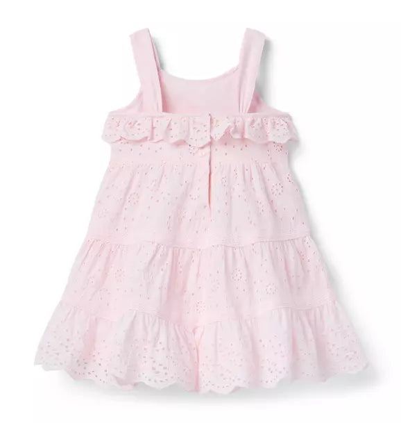 Eyelet Tiered Party Dress
