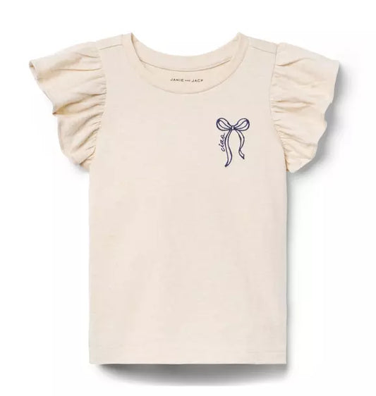 Ciao Bow Flutter Sleeve Top