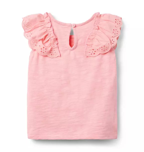 Eyelet Ruffle Top