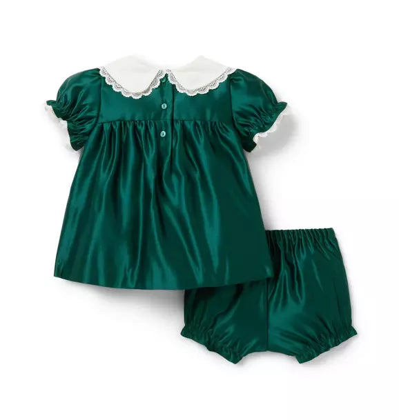 The Satin Collared Matching Baby Set