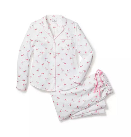 Women's Twill Pajama Set in Flamingos