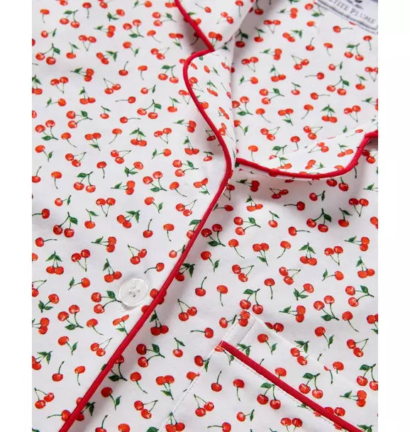 Women's Pima Short Pajama Set in Cherry Orchard