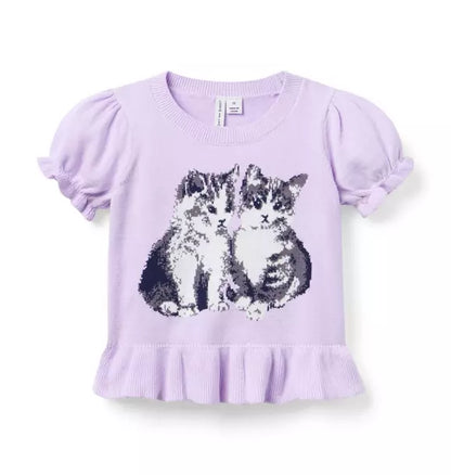 Kitten Peplum Sweater Top