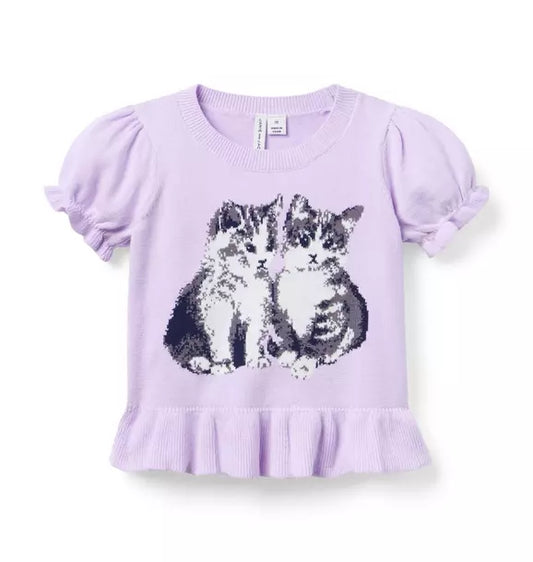 Kitten Peplum Sweater Top