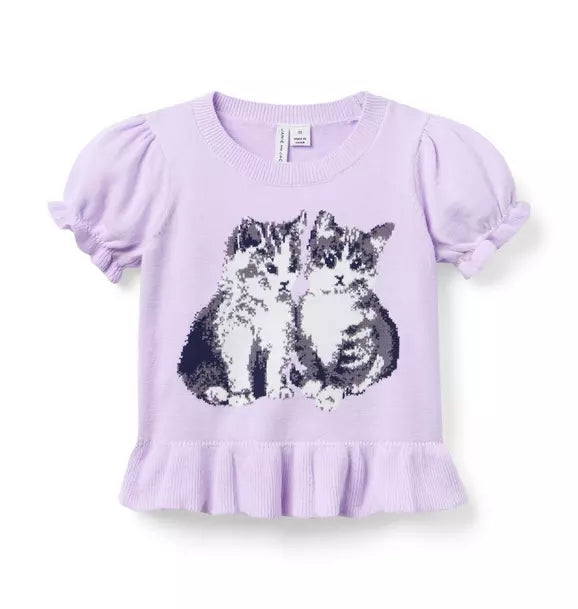 Kitten Peplum Sweater Top