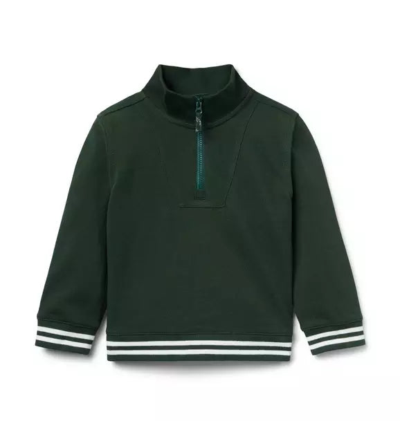 Pique Half Zip Sweatshirt
