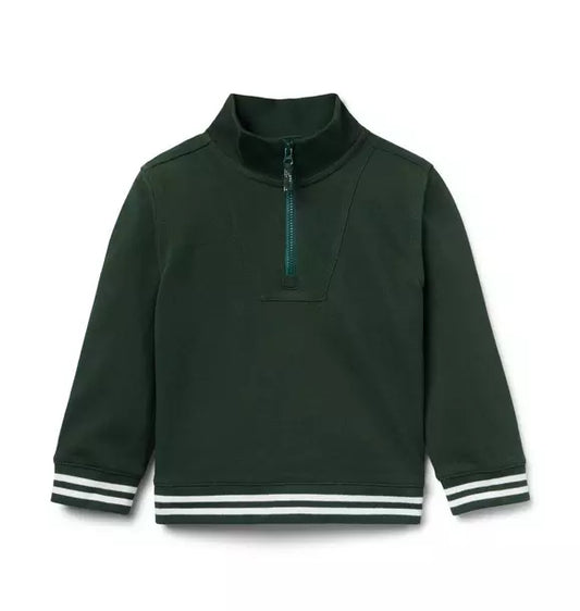 Pique Half Zip Sweatshirt