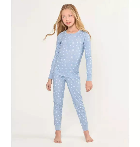 Kids Pima Snug Fit Pajama in Periwinkle Wonderland