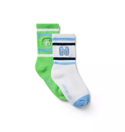 Disney Mickey Mouse Varsity Crew Sock 2-Pack