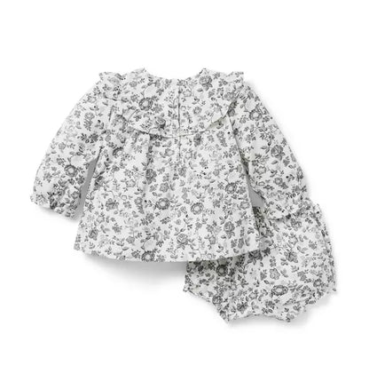 The Floral Corduroy Matching Baby Set