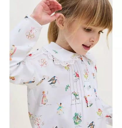 Girl's Twill Lola Nightgown in 12 Days of Christmas