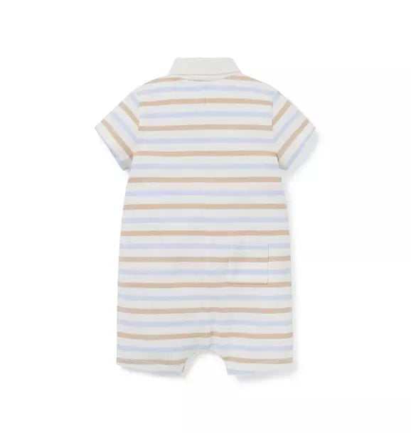 Baby Striped Race Car Romper