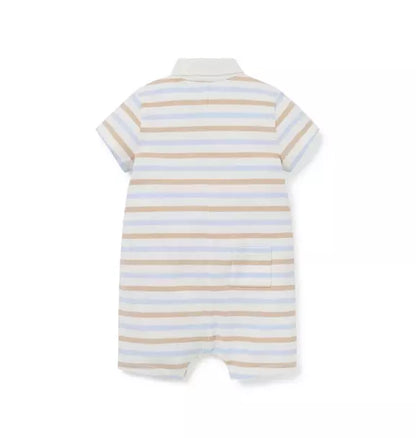 Baby Striped Race Car Romper