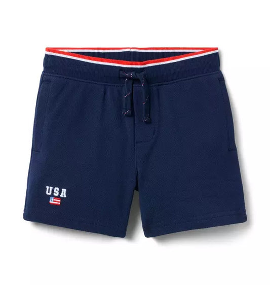 Embroidered USA Pique Short