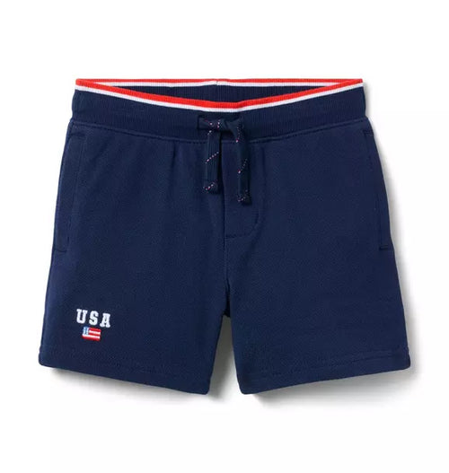 Embroidered USA Pique Short